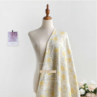160cm Width x 95cm Length Retro  Chrysanthemum Dyed Embossed Jacquard Polyester Fabric