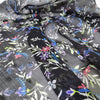 145cm Width x 95cm Length Premium Vine Branch Floral Embroidery Black Lace Fabric