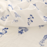 150cm Width x 95cm Length Premium Botanical Branches Embroidery Cotton Fabric