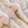 2 Yards x 10cm Width Premium Symmetrical Ruffle Tulle Lace Trim Decor Lace