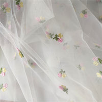 150cm Width x 95cm Length Branch Floral Embroidery Tulle Lace Fabric
