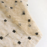 130cm Width x 95cm Length Premium Poppy Floral Embroidered  Lace Fabric