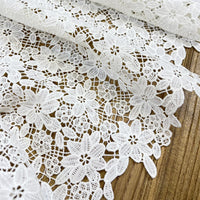 50cm Width x 95cm Unit Length Hollow-out Floral Embroidery Chemical Lace Fabric Trim