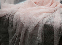 130cm Width x 95cm Length Premium Peacock Feather Chiffon Lace Fabric