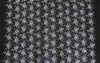 142cm Width x 95cm Length Silver Line Floral Embroidered Black Tulle Lace Fabric