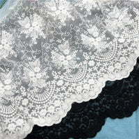 2 Yards x 40cm Width Vintage Floral Embroidery Lace Fabric Trim