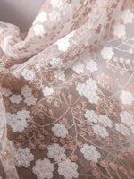 130cm Width x 95cm Length  2021 New Arrival Premium Branch Floral Embroidery Lace Fabric