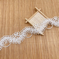 18 Yards x 4.5cm Width Eyelet Floral Embroidery Polyester Thread Tassel-like Lace Ribbon Lace Tape