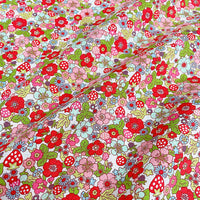 145cm Width x 95cm Length Premium Colorful Cluster Floral Print Cotton Fabric