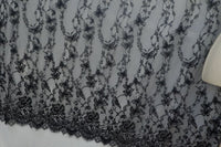 1.5m x 3m Butterfly Floral Embroidery Lace Fabric Panel