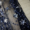120cm Width x 95cm Length Sequined Stars Embroidery Lace Fabric
