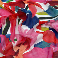 140cm Width x 95cm Length Abstract Colorful Flower Print Fabric