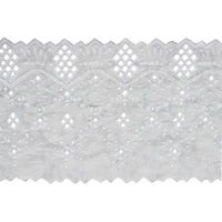 2 Yards of 10 inches Width Vintage Cotton Floral Vine Embroidery Eyelet Sewing Lace Fabric Trim