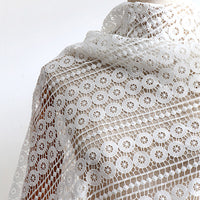 130cm Width x 95cm Length Vintage Hollow out Chemical Lace Embroidery Fabric