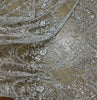 130 Width x 95cm Length  luxury Vintage European Style Sequin and Beads Floral Embroidery Lace Fabric