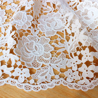 37cm Width x 180cm Length Retro 3D Floral Embroidery Chemical Water Soluble Lace Fabric Trim