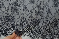 1.5m x 3m Butterfly Floral Embroidery Lace Fabric Panel