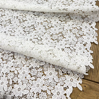 50cm Width x 95cm Unit Length Hollow-out Floral Embroidery Chemical Lace Fabric Trim