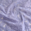 125cm Width x 95cm Length Premium Purple Floral Embroidered  Lace Fabric