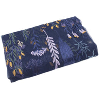 150cm Width x 95cm Length Premium Botanical Leaf Floral Embroidery Blue Lace Fabric