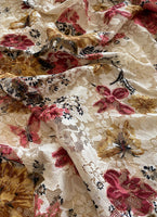 150cm Width x 95cm Length Premium Colorful Print plus Floral Embroidery Lace Fabric