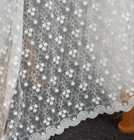 130cm Width x 95cm Length Organdy Floral and Vine Embroidery Lace Fabric