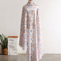 125cm Width x 95cm Length Premium Geometry Pattern Hollow out Floral Embroidery Fabric