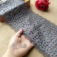 18cm Width x 180cm Length Premium Floral Embroidery Lace Fabric Trim