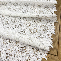 50cm Width x 95cm Unit Length Hollow-out Floral Embroidery Chemical Lace Fabric Trim