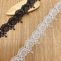 18 Yards x 3.2cm Width Polyester Floral Embroidery Sewing Lace Ribbon