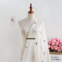 150cm Width x 95cm Length Camellia Floral Embridery Chiffon Lace Fabric