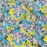 147cm Width x 90cm Length Colorful Flowers Cotton Print Fabric