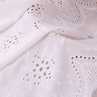 53 inches Width Symmetrical Cut Out Floral Embroidery Eyelet Fabric by The Yard