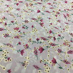 130cm Width  Chiffon Floral Embroidery Eyelet Fabric by the Yard