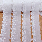 14 Yards x 5cm Width Eyelet Floral Embroidery Cotton Lace Trim Lace Tape