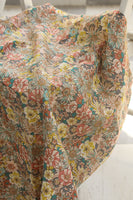 145cm Width Vintage Blooming Floral Print Cotton Fabric by the Yard