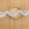 18 Yards x 4.5cm Width Eyelet Floral Embroidery Polyester Thread Tassel-like Lace Ribbon Lace Tape