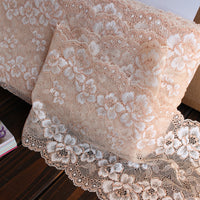 13cm Width x 180cm Length Floral Embroidery Lace Embellishment Fabric Trim