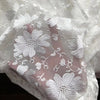 98 cm 幅シルク ジョーゼット花刺繍レース生地ヤード