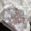 98cm Width  Silk Georgette Floral  Embroidery Lace Fabric by the Yard