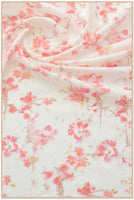 108cm Width x 95cm Length Premium Floral Jacquard and Print Strip Cotton Fabric