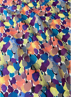 145cm Width x 95cm Length Abstract Oil Painting Style Grape Print Cotton Fabric
