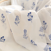 150cm Width x 95cm Length Premium Botanical Branches Embroidery Cotton Fabric