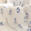 150cm Width x 95cm Length Premium Botanical Branches Embroidery Cotton Fabric