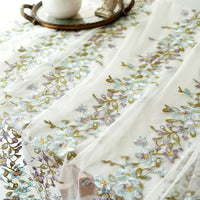 138cm Width x 95cm Length Premium 3D Vine Floral Embroidery Tulle Lace Fabric