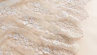 125cm Width x 95cm Length Premium Branch Floral Embroidery Lace Fabric