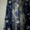 120cm Width x 95cm Length Sequined Stars Embroidery Lace Fabric