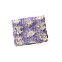 ヤードによる125cmの幅の薄紫色の花の刺繍のチュールのレースの生地