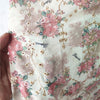 135cm Width x 95cm Length Premium Vintage Floral Print Eyelet Embroidery Chiffon Fabric