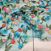 130cm Width x 95cm Length Colorful Floral Embroidery Lace Fabric